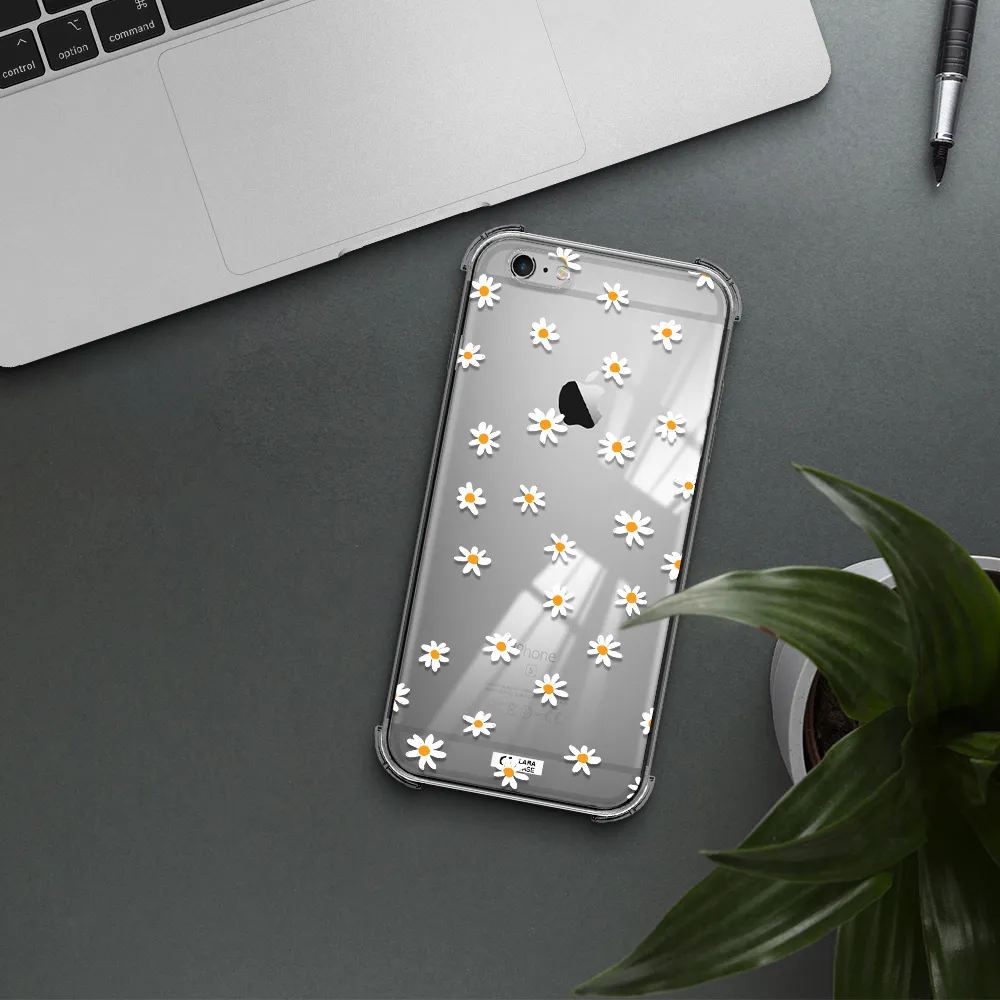 a white background with orange dots Apple iPhone 6 plus Clear PC Case