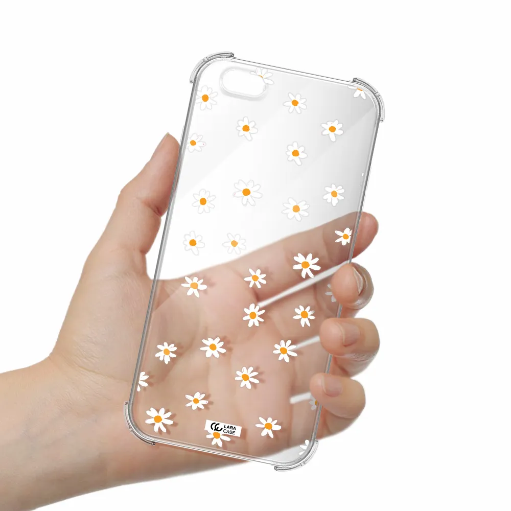 a white background with orange dots Apple iPhone 6 s plus Clear PC Case