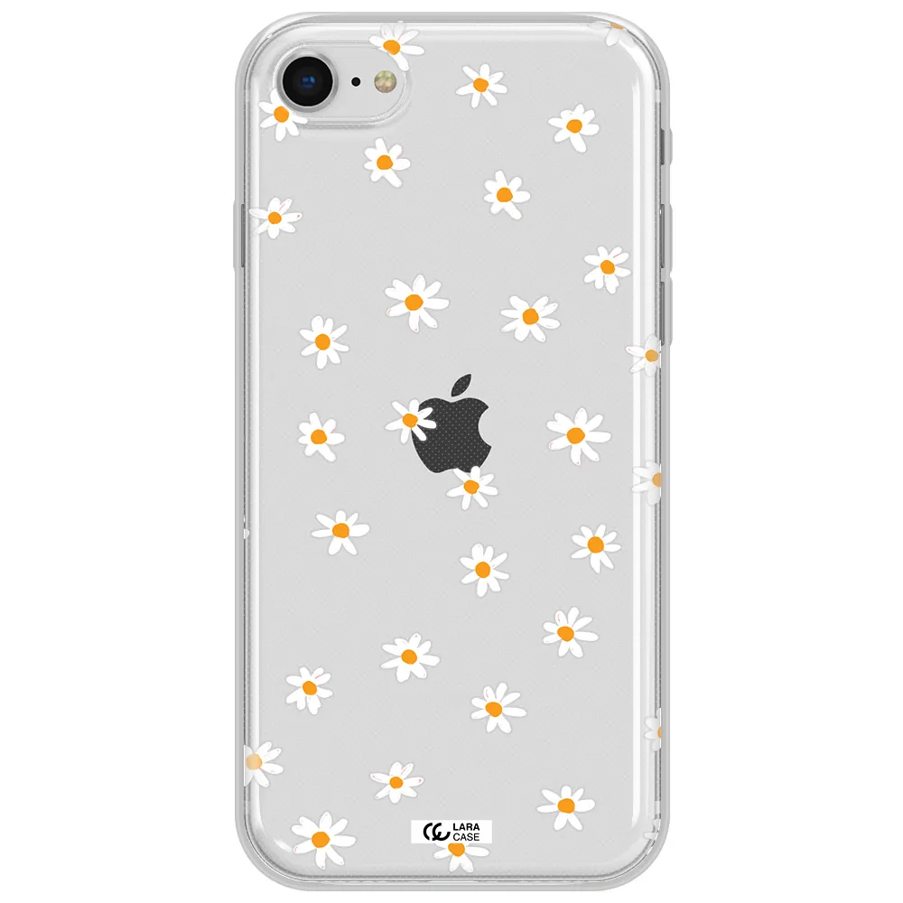 A White Background With Orange Dots Apple Iphone Se 2020 Clear Tpu Case