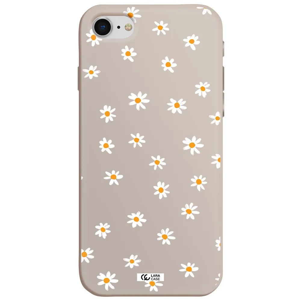 a white background with orange dots Apple iPhone se 2020 Silicone Stone Case