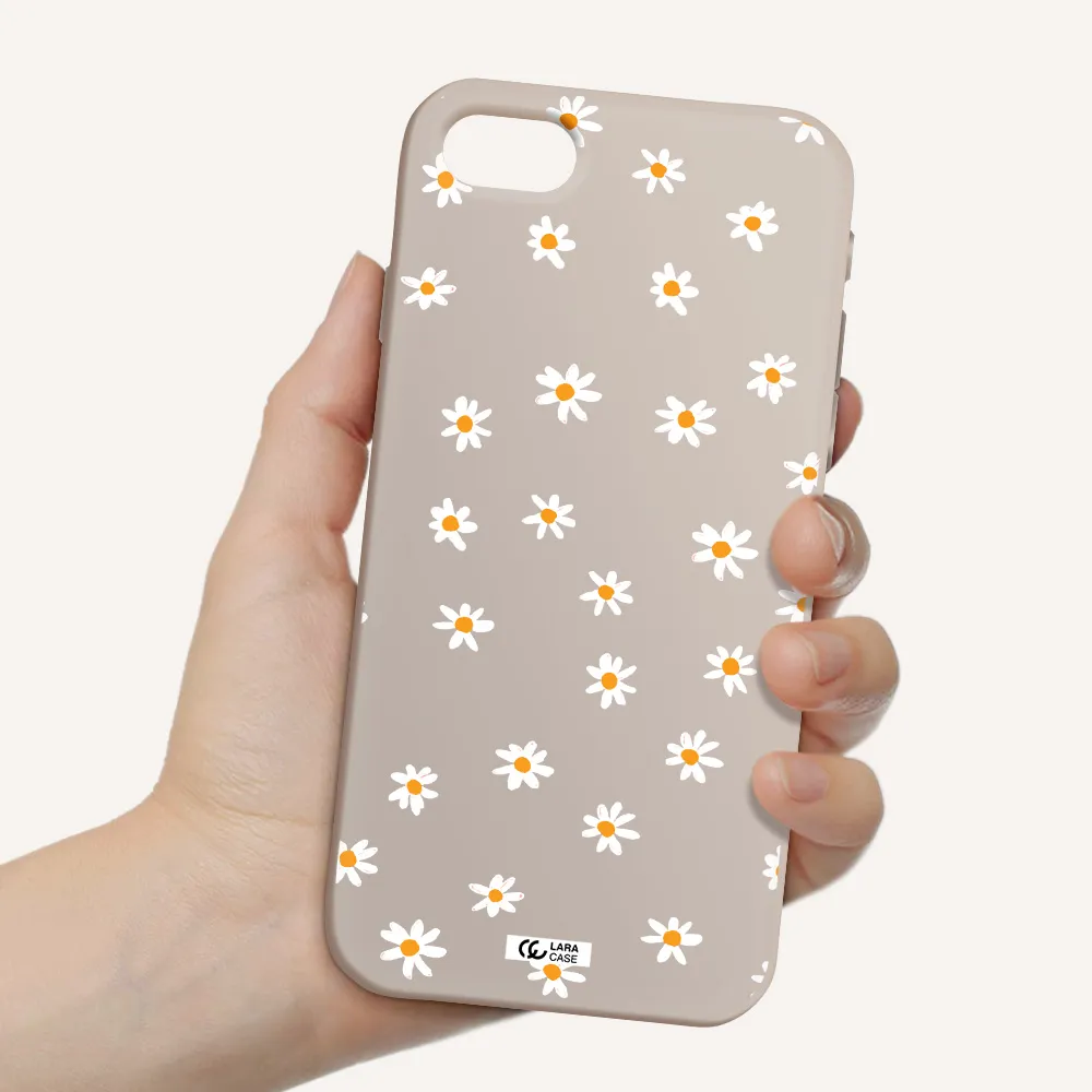 a white background with orange dots Apple iPhone se 2020 Silicone Stone Case