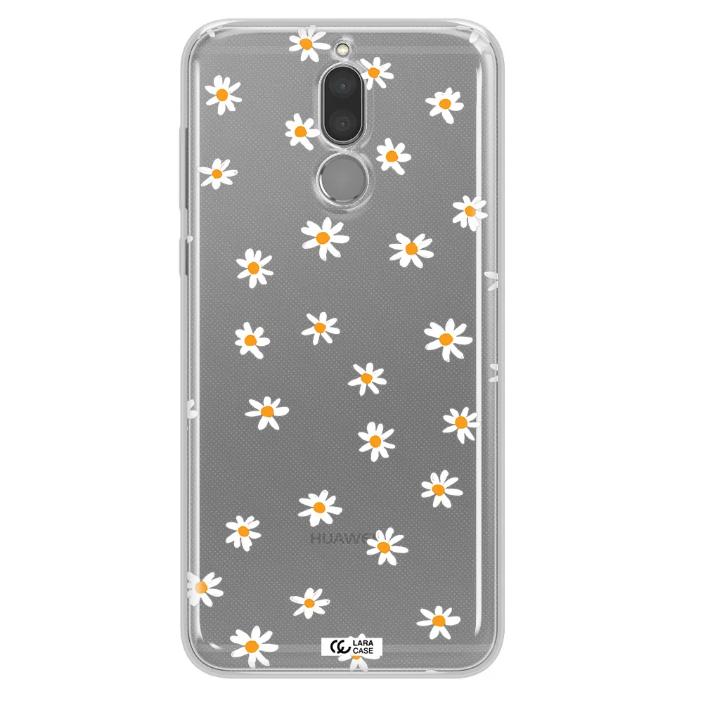 a white background with orange dots Huawei Mate 10 Lite Clear TPU Case