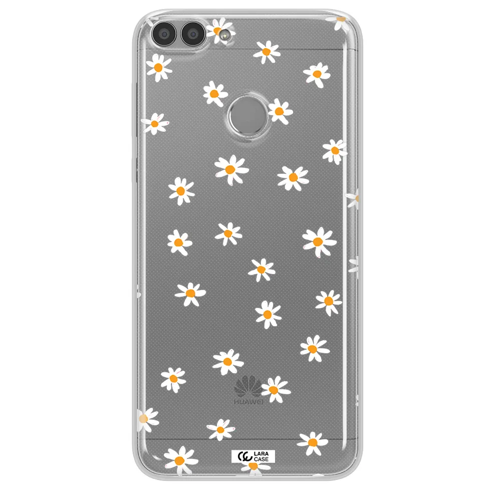 a white background with orange dots Huawei P Smart 2017 Clear TPU Case