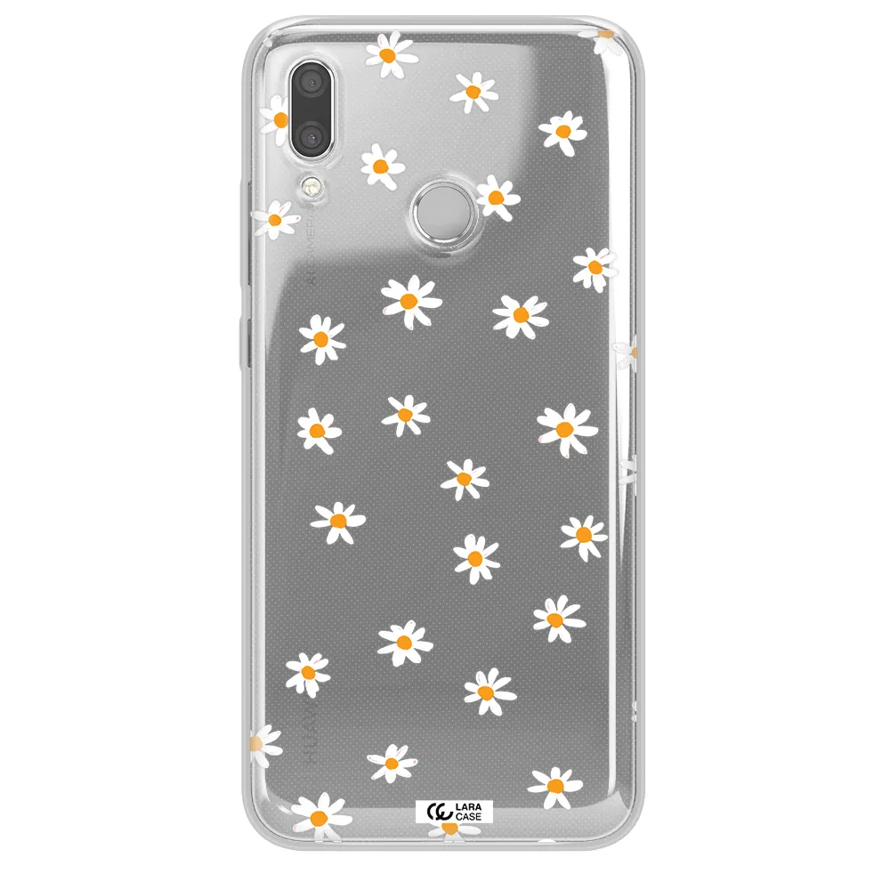 a white background with orange dots Huawei P Smart 2019 Clear TPU Case