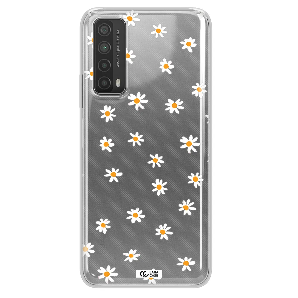 a white background with orange dots Huawei P Smart 2021 Clear TPU Case