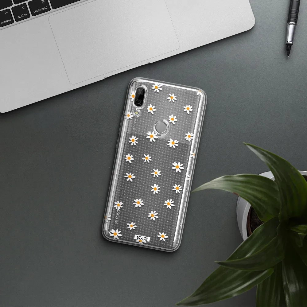 a white background with orange dots Huawei P Smart Z Clear TPU Case