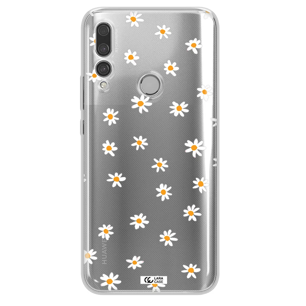 a white background with orange dots Huawei Y9 Prime 2019 Clear TPU Case