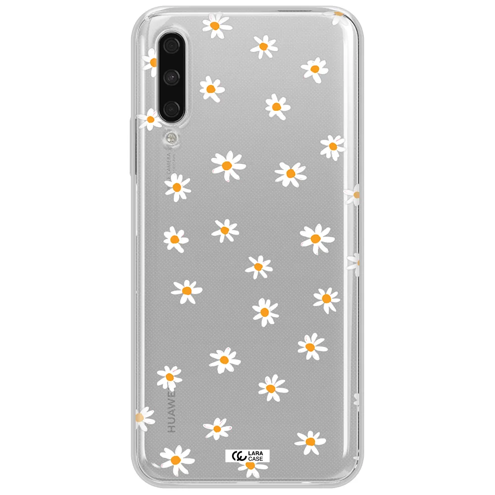 A White Background With Orange Dots Huawei Y9S Clear Tpu Case