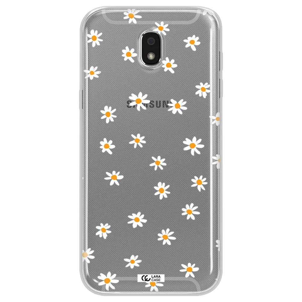 a white background with orange dots Samsung J5 2017 Clear TPU Case