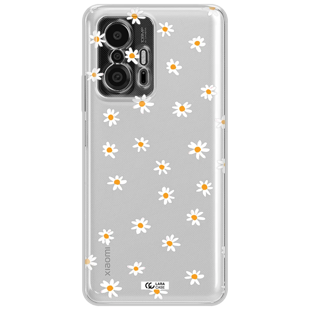 A White Background With Orange Dots Xiaomi 11T Pro Clear Tpu Case