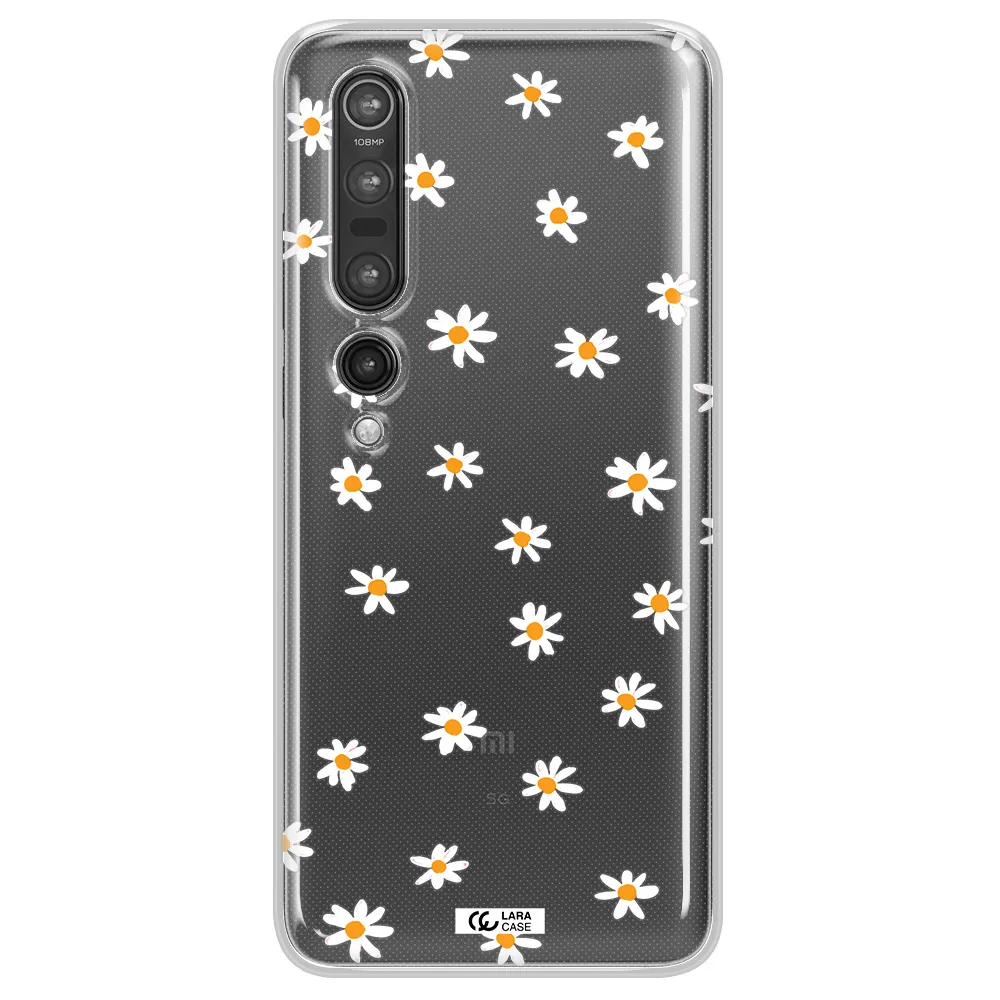 a white background with orange dots Xiaomi Mi 10 Pro Clear TPU Case