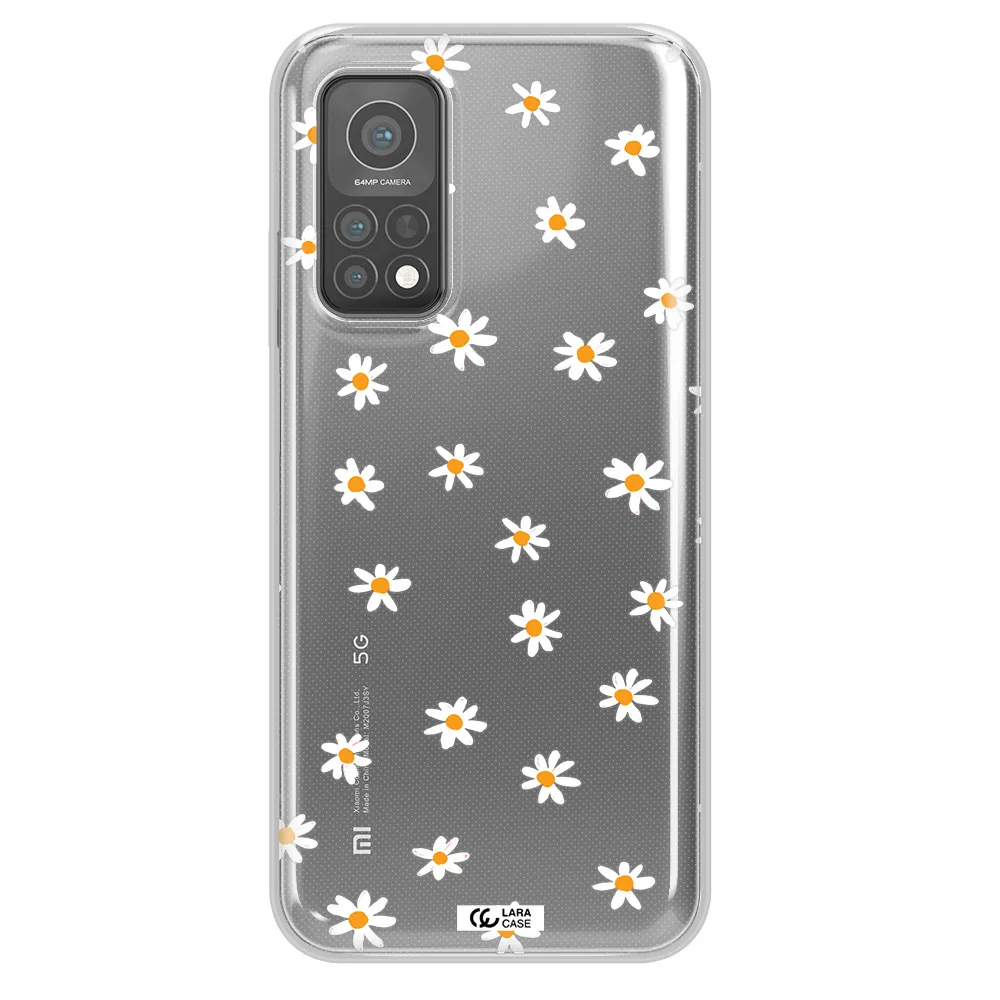 a white background with orange dots Xiaomi Mi 10 T Pro Clear TPU Case