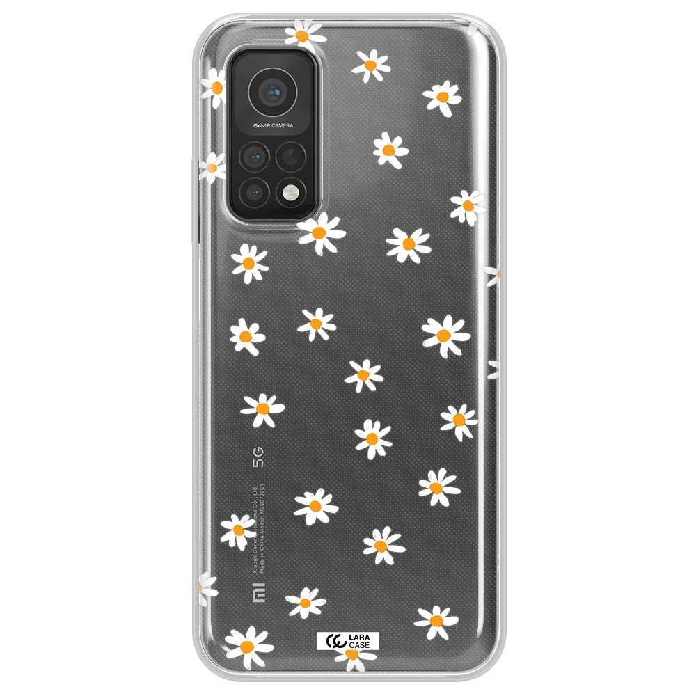 a white background with orange dots Xiaomi Mi 10T Clear TPU Case