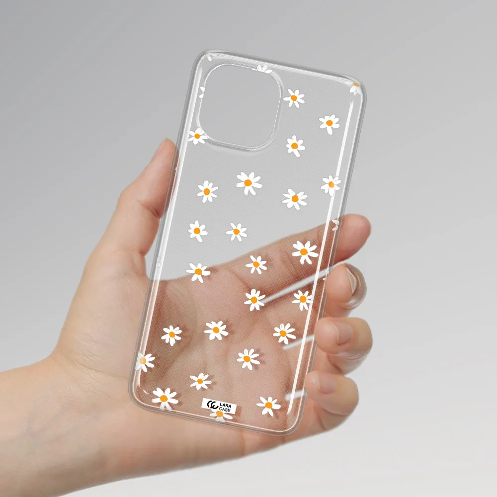 a white background with orange dots Xiaomi Mi 11 Lite Clear TPU Case