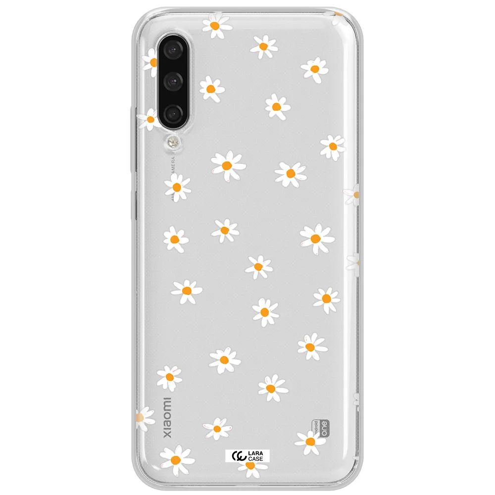 A White Background With Orange Dots Xiaomi Mi A3 Clear Tpu Case