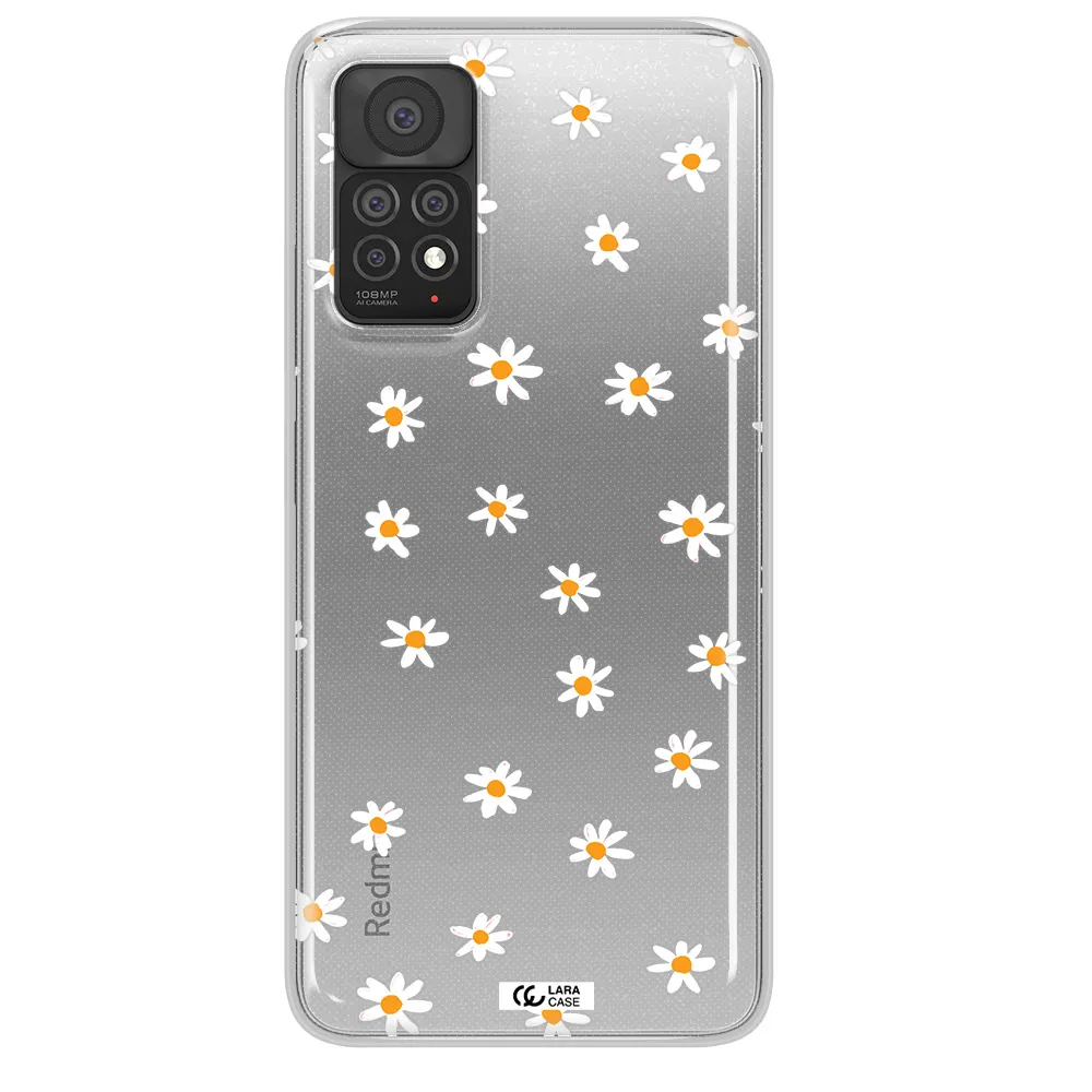 a white background with orange dots Xiaomi Note 11 Pro Clear TPU Case
