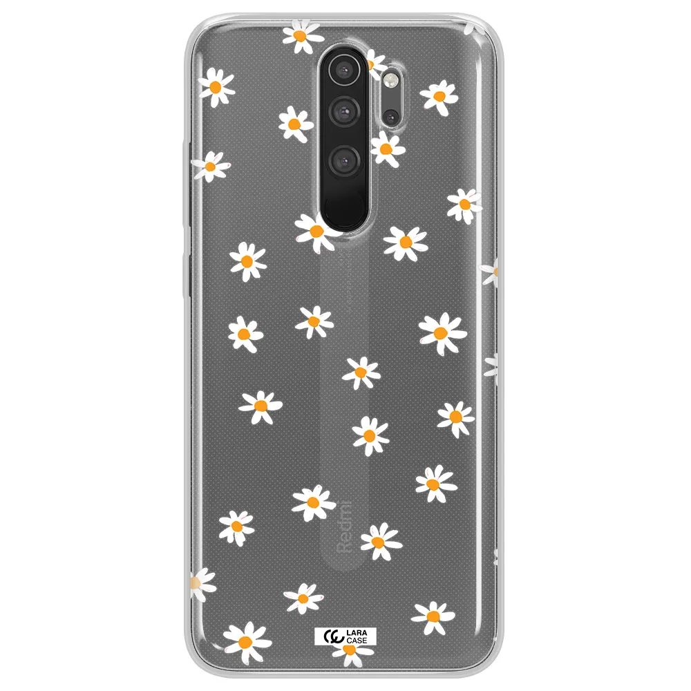 a white background with orange dots Xiaomi Note 8 Pro Clear TPU Case