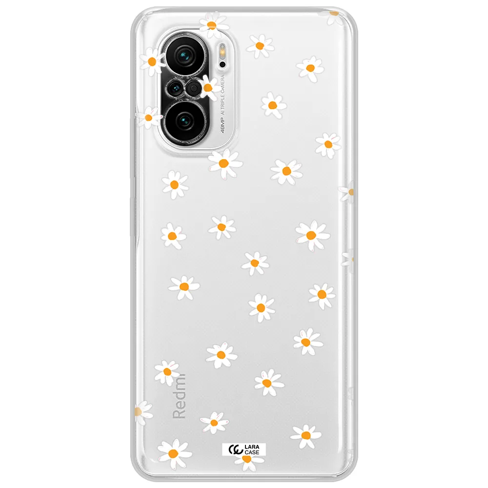 A White Background With Orange Dots Xiaomi Poco F3 Clear Tpu Case