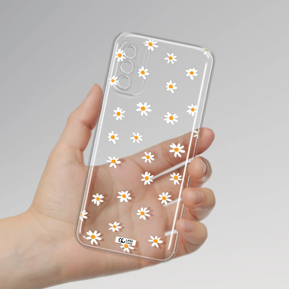 A White Background With Orange Dots Xiaomi Poco M3 Pro Clear Tpu Case