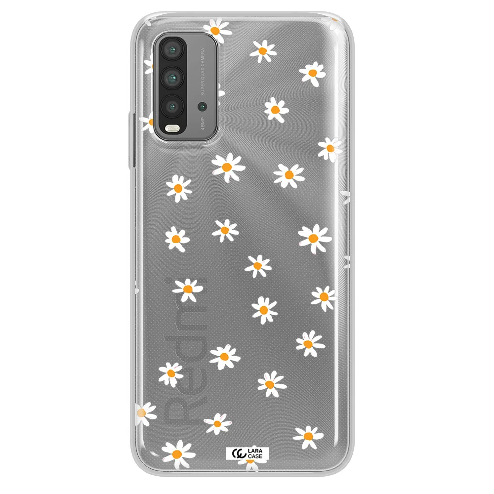 a white background with orange dots Xiaomi Redmi 9T Clear TPU Case