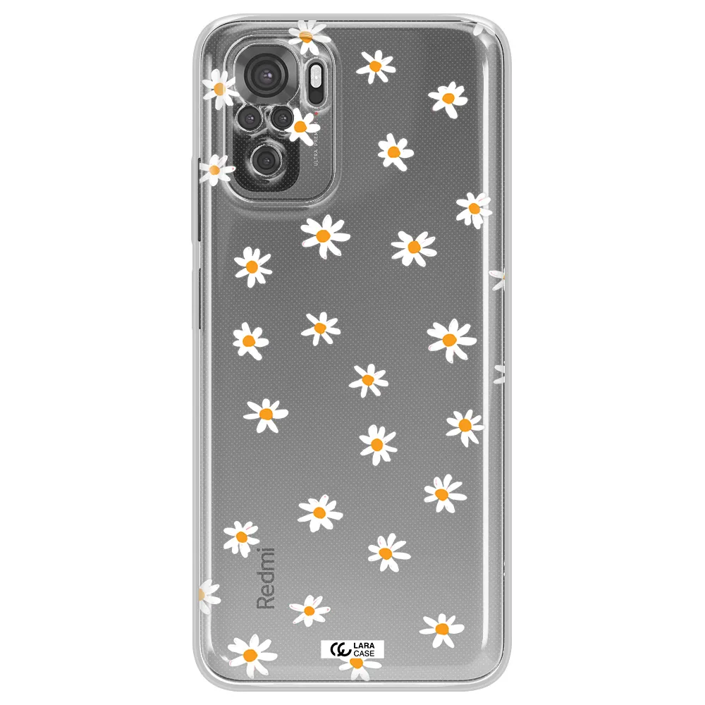 A White Background With Orange Dots Xiaomi Redmi Note 10S Clear Tpu Case