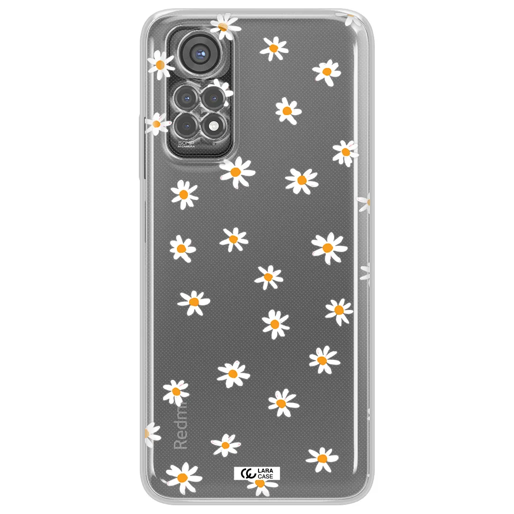 A White Background With Orange Dots Xiaomi Redmi Note 11S Clear Tpu Case