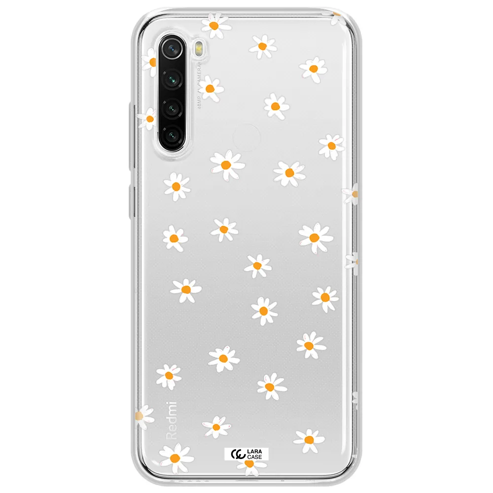 A White Background With Orange Dots Xiaomi Redmi Note 8T Clear Tpu Case