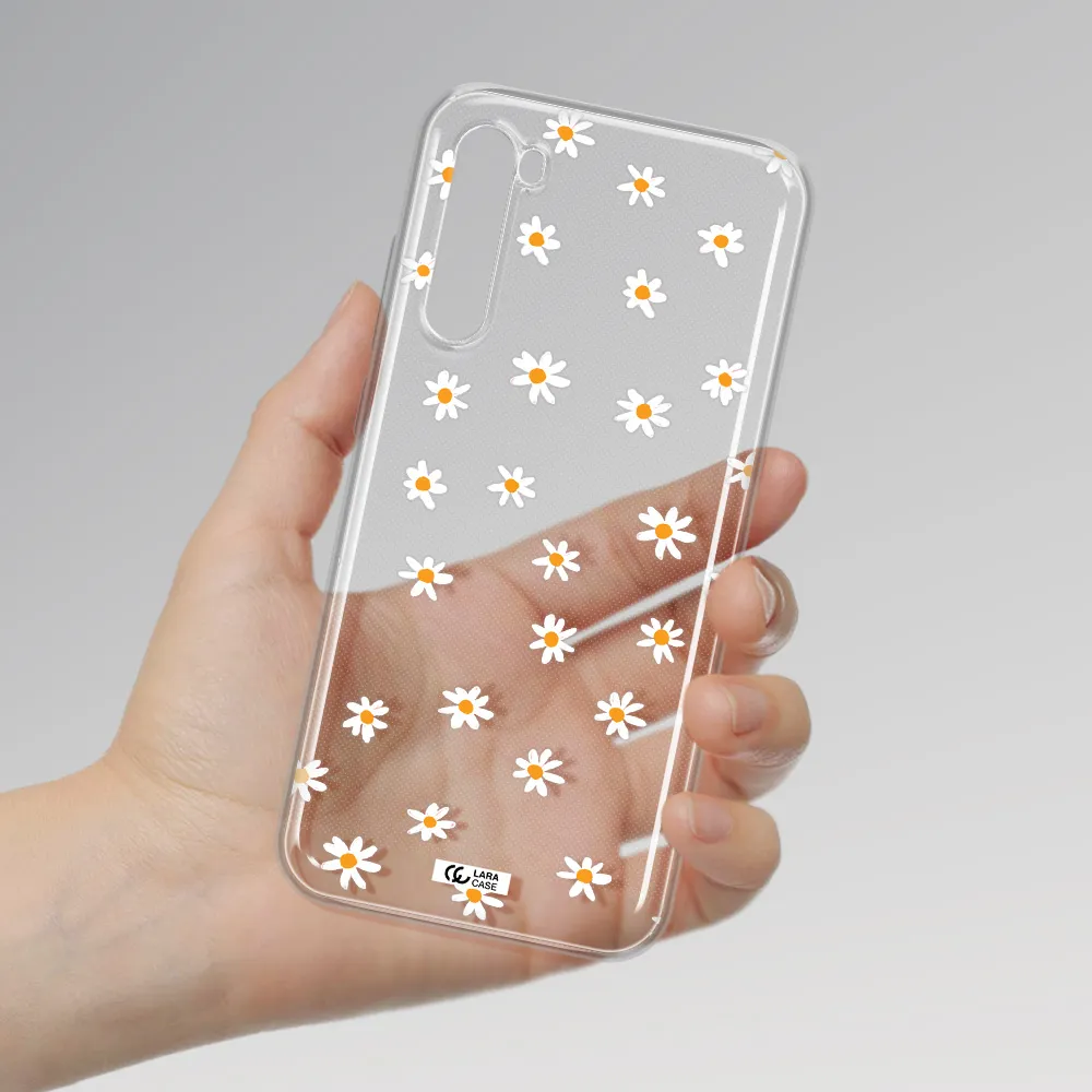 A White Background With Orange Dots Xiaomi Redmi Note 8T Clear Tpu Case