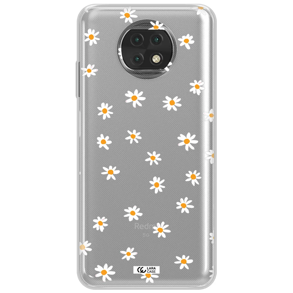 A White Background With Orange Dots Xiaomi Redmi Note 9T Clear Tpu Case