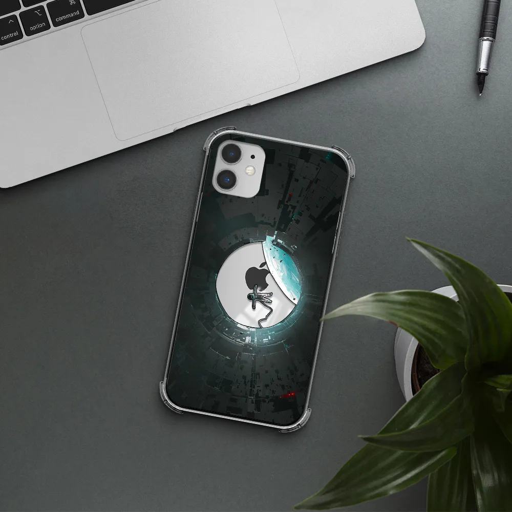 a astronaut in a space station Apple iPhone 11 Clear PC Case