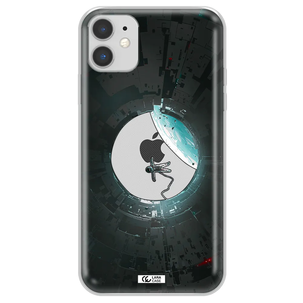 a astronaut in a space station Apple iPhone 11 Clear TPU Case
