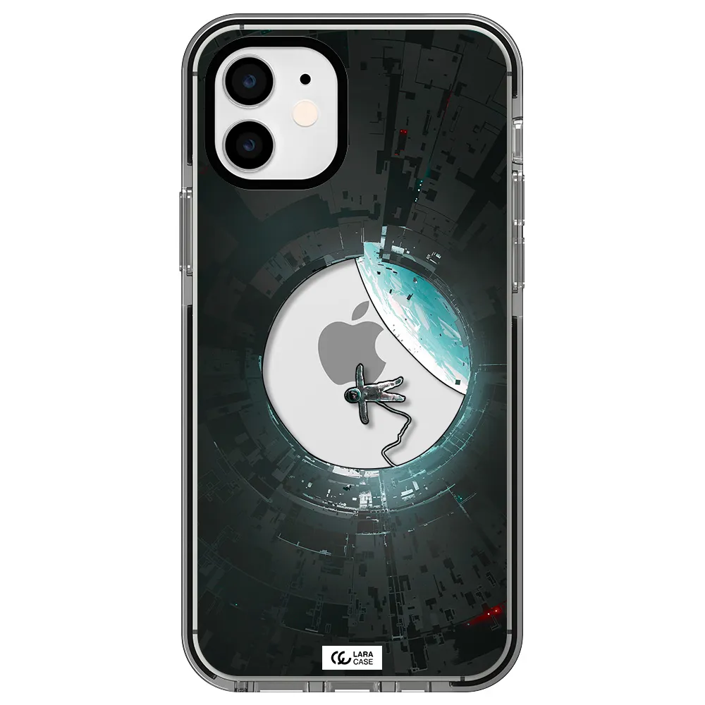 a astronaut in a space station Apple iPhone 11 impact black border Case