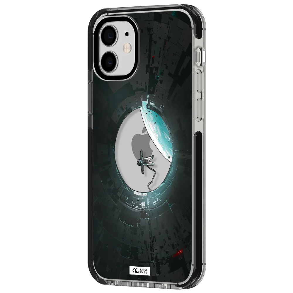 a astronaut in a space station Apple iPhone 11 impact black border Case