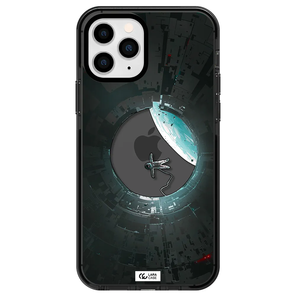 a astronaut in a space station Apple iPhone 11 pro impact Smoke Black Case