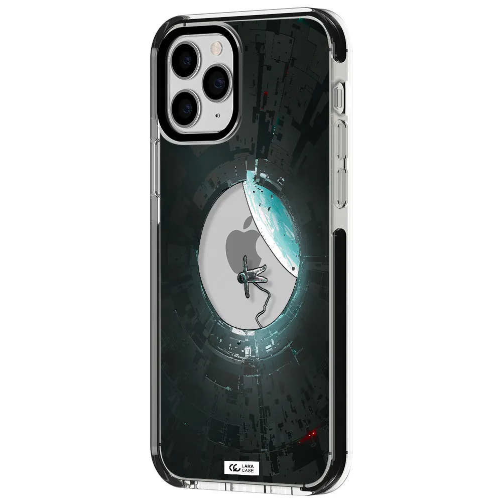 a astronaut in a space station Apple iPhone 11 pro max impact black border Case