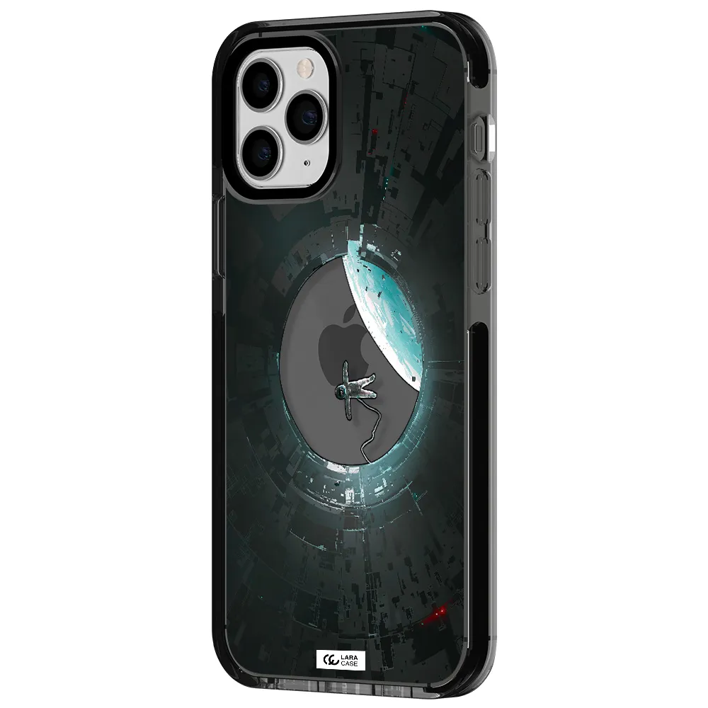 a astronaut in a space station Apple iPhone 11 pro max impact Smoke Black Case