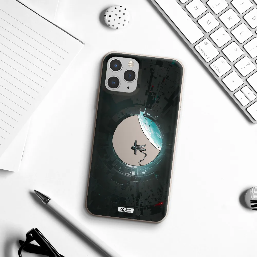a astronaut in a space station Apple iPhone 11 pro max Silicone Stone Case