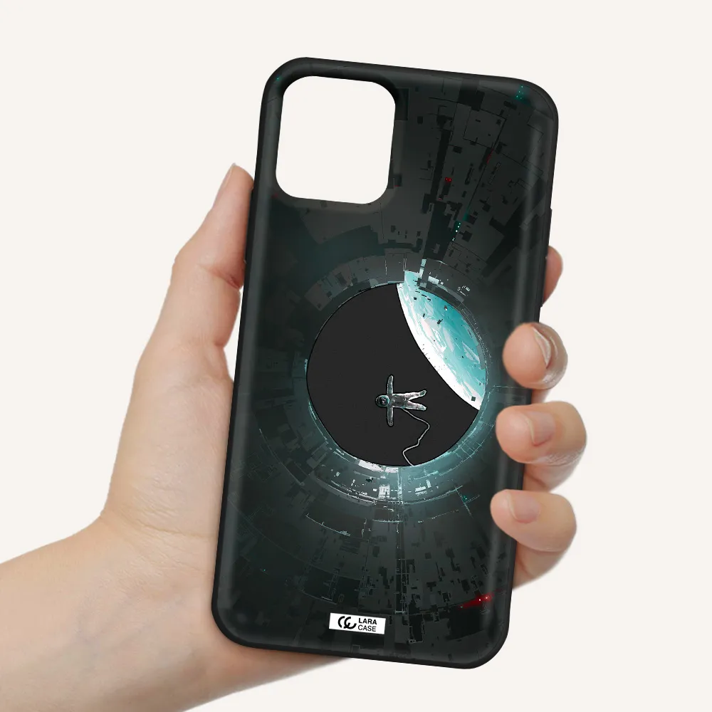 a astronaut in a space station Apple iPhone 11 pro Silicone black Case