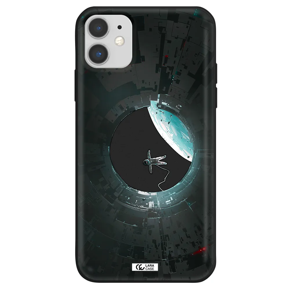 a astronaut in a space station Apple iPhone 11 Silicone black Case