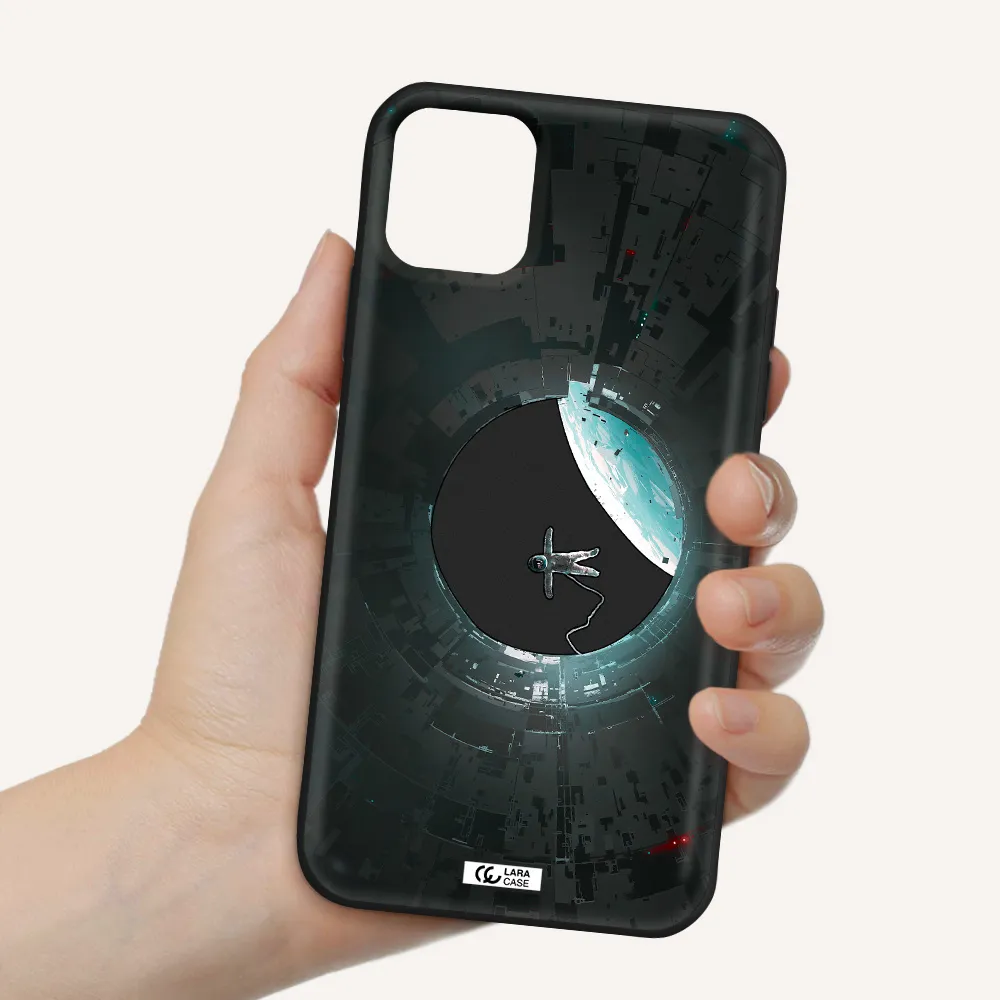 a astronaut in a space station Apple iPhone 11 Silicone black Case