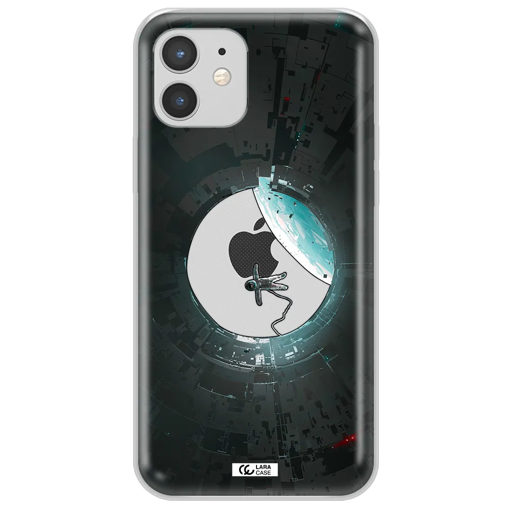 a astronaut in a space station Apple iPhone 12 Clear TPU Case