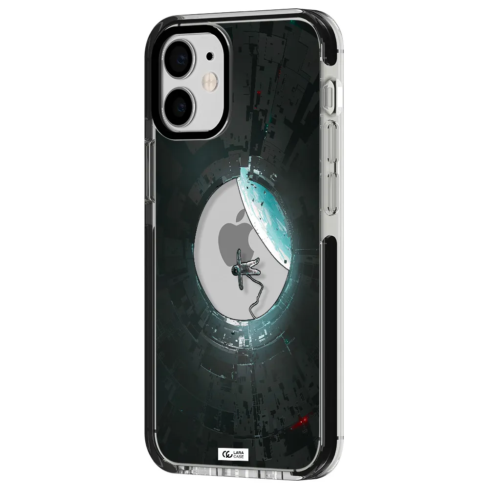 a astronaut in a space station Apple iPhone 12 mini impact black border Case