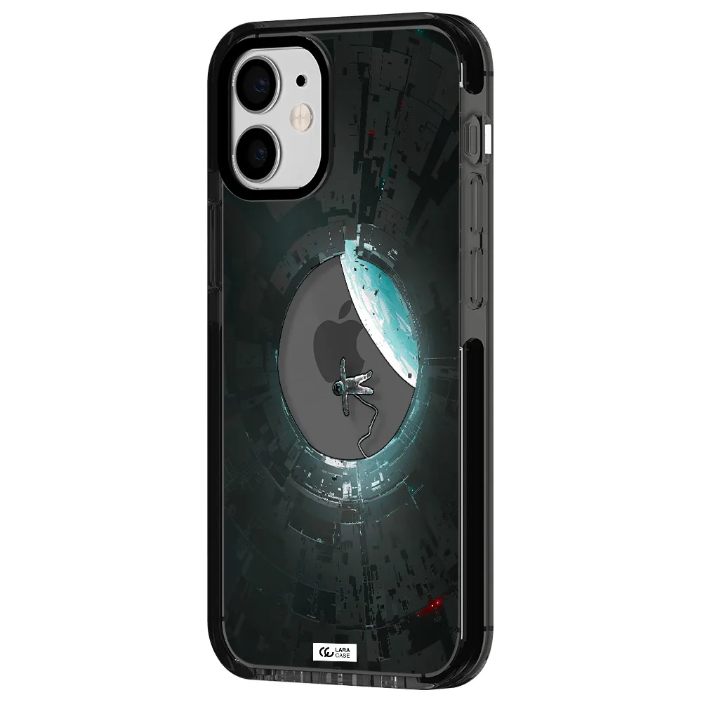 a astronaut in a space station Apple iPhone 12 mini impact Smoke Black Case