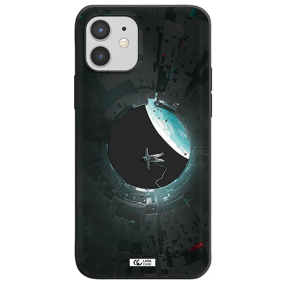 a astronaut in a space station Apple iPhone 12 mini Silicone black Case