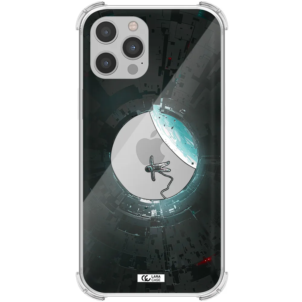 a astronaut in a space station Apple iPhone 12 pro Clear PC Case