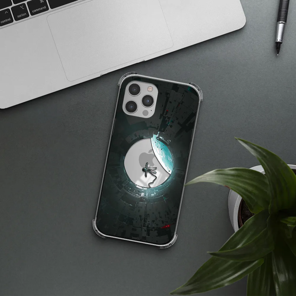a astronaut in a space station Apple iPhone 12 pro Clear PC Case