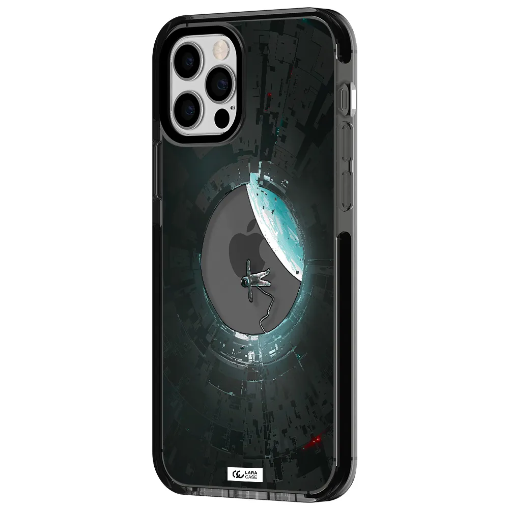 a astronaut in a space station Apple iPhone 12 pro impact Smoke Black Case