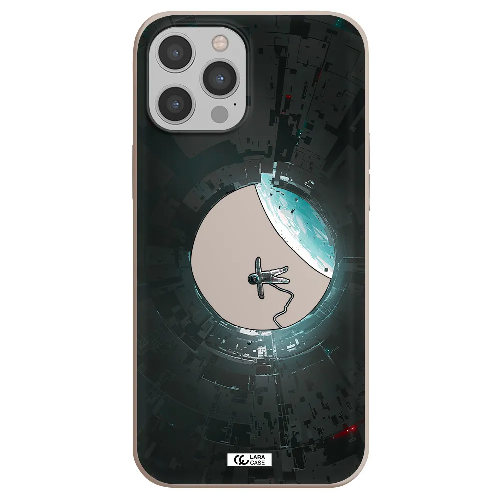 a astronaut in a space station Apple iPhone 12 pro max Silicone Stone Case