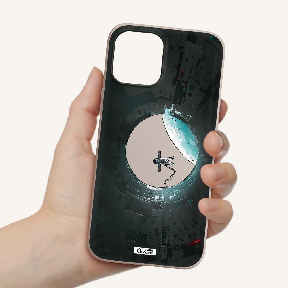 a astronaut in a space station Apple iPhone 12 pro max Silicone Stone Case