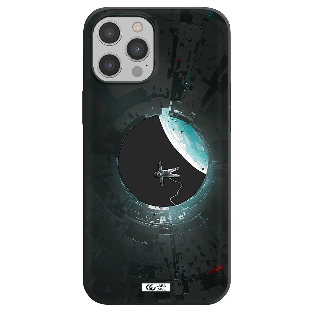 a astronaut in a space station Apple iPhone 12 pro Silicone black Case
